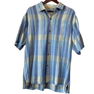 Tommy Bahama 100% Silk Casual Button Down Shirt Size Large